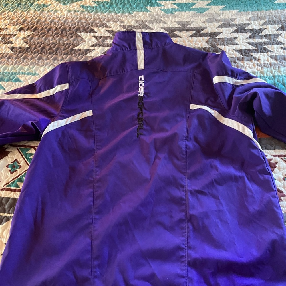 Purple and white jacket